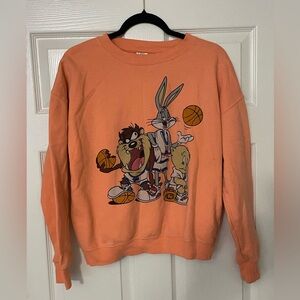 Vintage 1996 Space Jam Crew Neck Sweatshirt - Size Small - Toon Squad